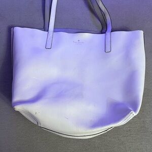 Kate Spade reversible, gray, and white shoulder bag